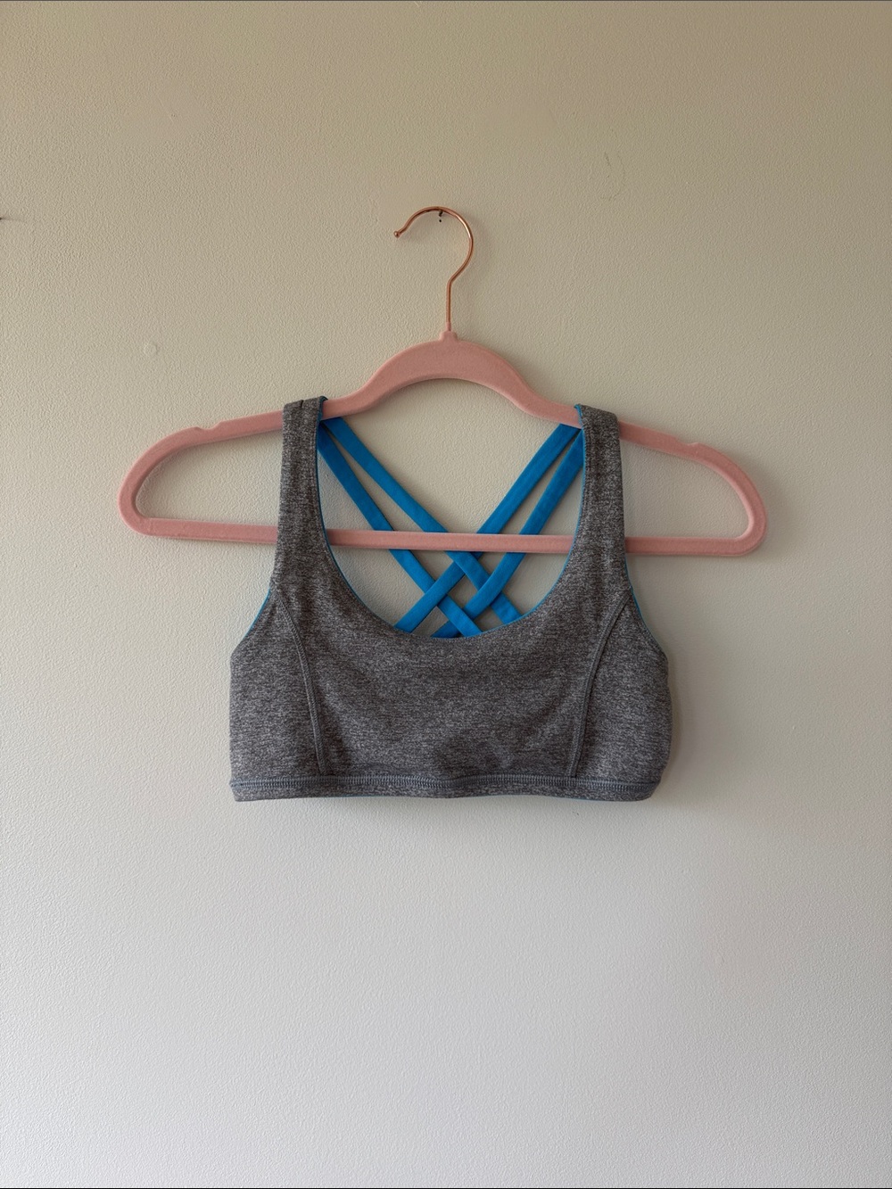 Ivivva Youth XS Reversible Sports Bra, Blue and Gray